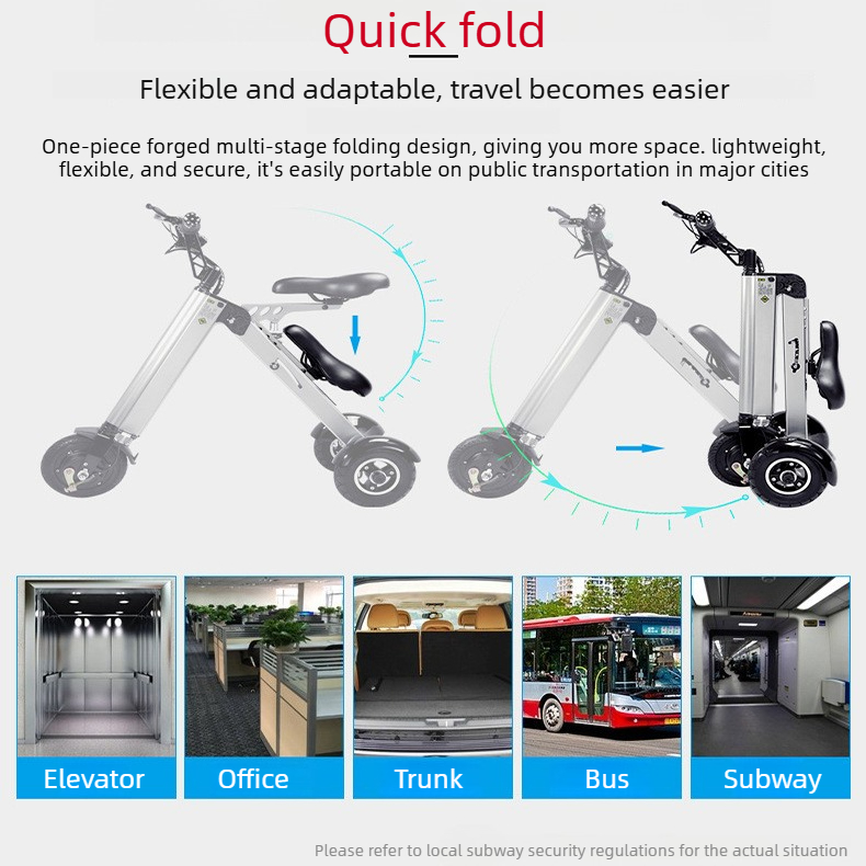 Tricycle électrique pliable lé - Folding Electric Scooter avis et prix